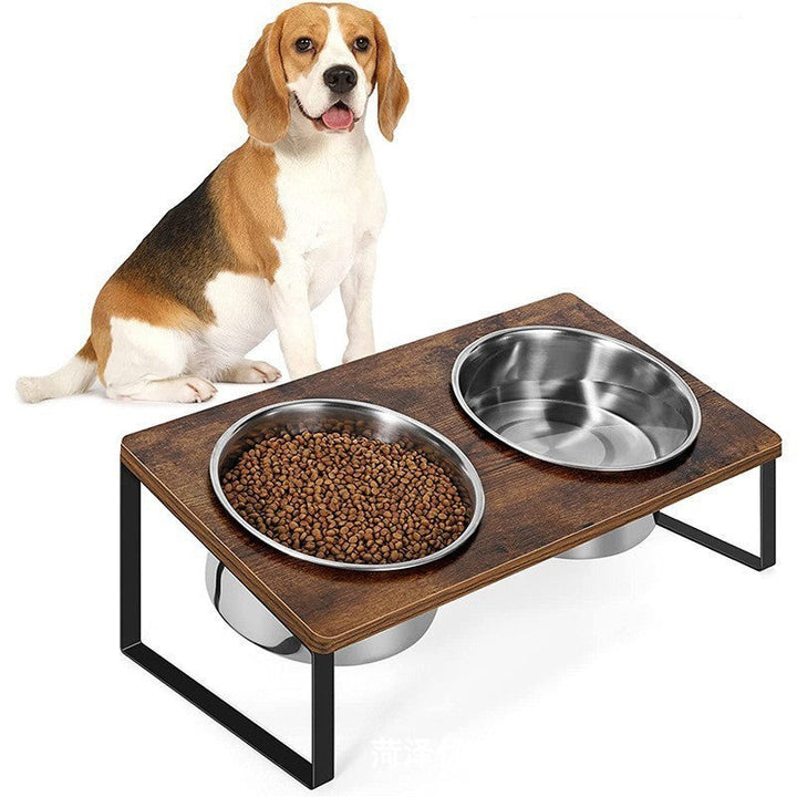 Elevate Your Pet's Dining Experience with Our Log Pet Feeding Rack