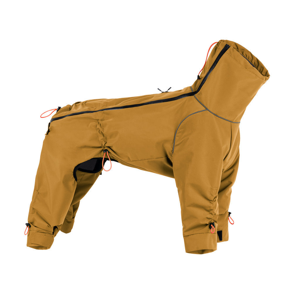 Keep Your Large Dog Warm and Stylish with Our Four-leg Shell Jacket