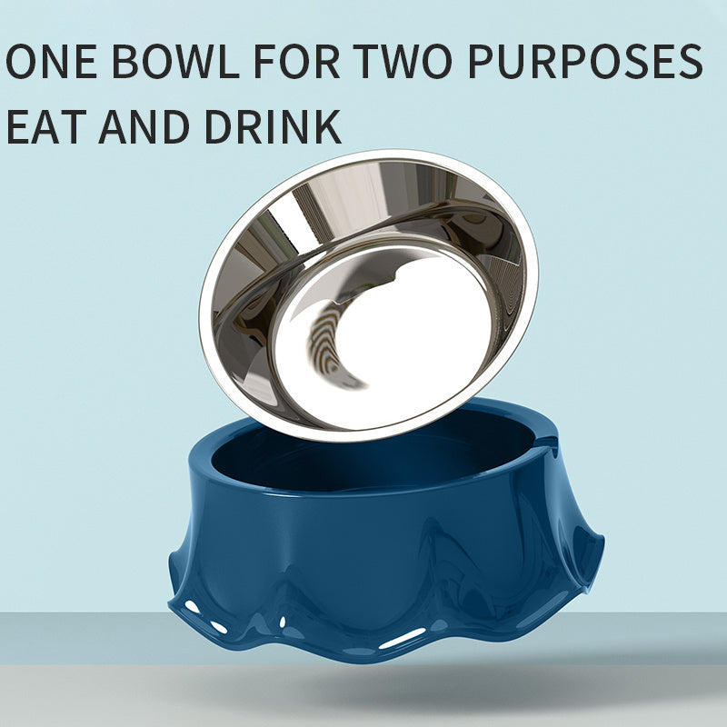 Pet Cat Dog Bowl For Food And Water, Stainless Steel