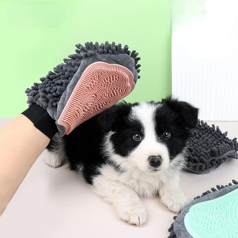 Pet Bathing Brush 2-in-1 Grooming Glove Elegant