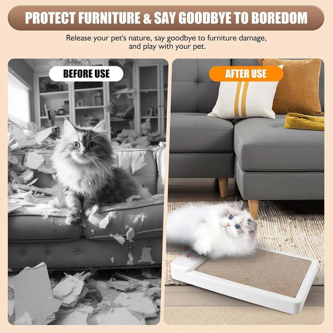 Cat Scratcher Toy Interactive