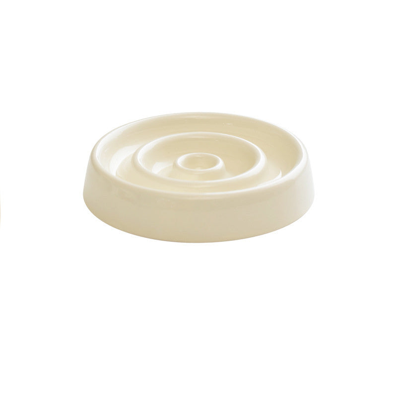 Ceramic Dog Slow Feeder Bowl Anti-Gulping