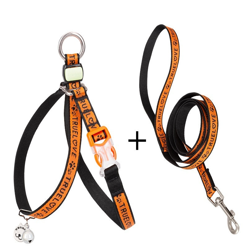 Pet Cat Bell Chest Strap Haulage Rope Package