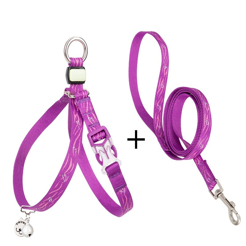 Pet Cat Bell Chest Strap Haulage Rope Package