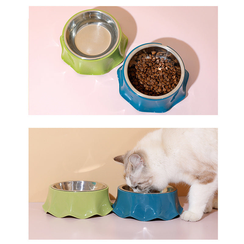 Pet Cat Dog Bowl For Food And Water, Stainless Steel