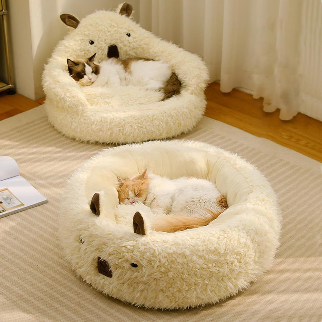 Cut Alpaca Pet Bed For Small Medium Large