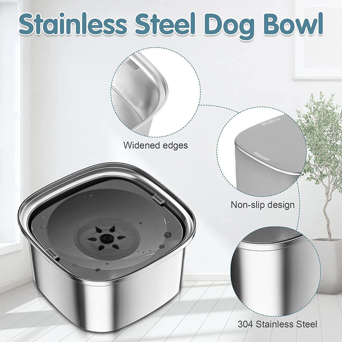 Pet Stainless Steel Water Bowl