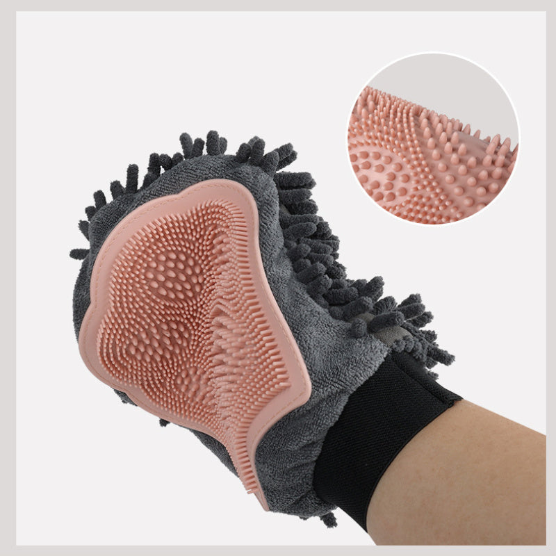 Pet Bathing Brush 2-in-1 Grooming Glove Elegant