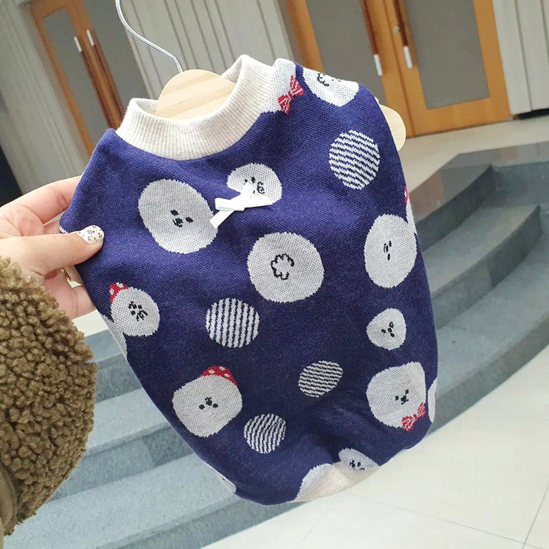 Autumn And Winter Pet Knitting Sweater Bomei