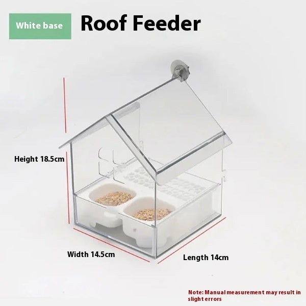 Peony Parrot Feeder Villa Transparent