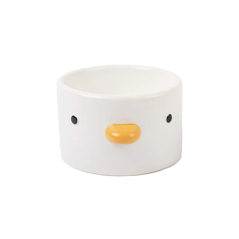 Ceramic Slanted Tall Pet Water Bowl